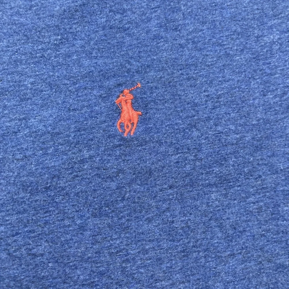 Polo Ralph Lauren V Neck Tee T-Shirt Mens XL Navy Blue Short Sleeve Red Pony